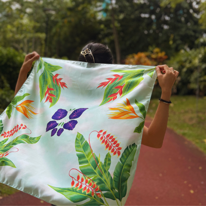 Heliconia Dream 70x70 cm Square Scarf