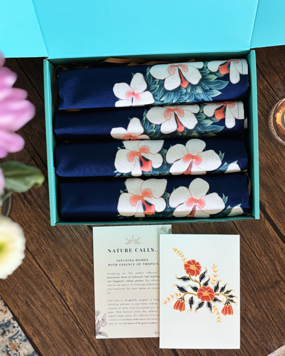 Orchid Elegance Gift Set - Placemats Set of 4