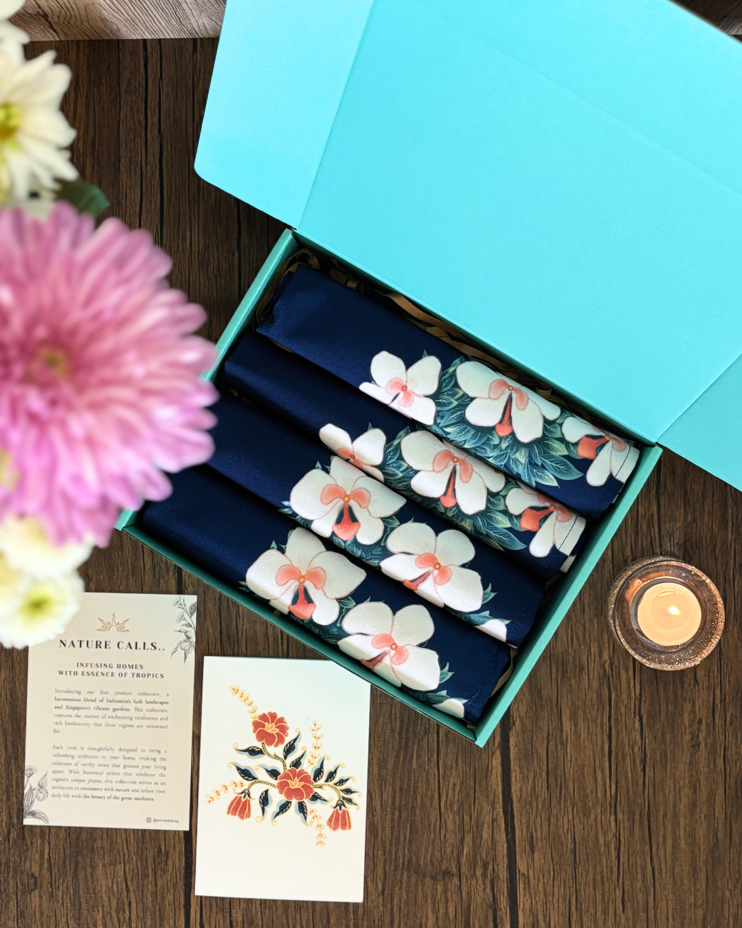 Orchid Elegance Gift Set - Placemats Set of 4