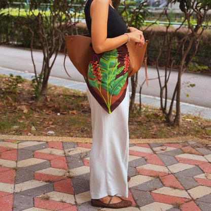 Heliconia Dream 110x110 cm Square Scarf