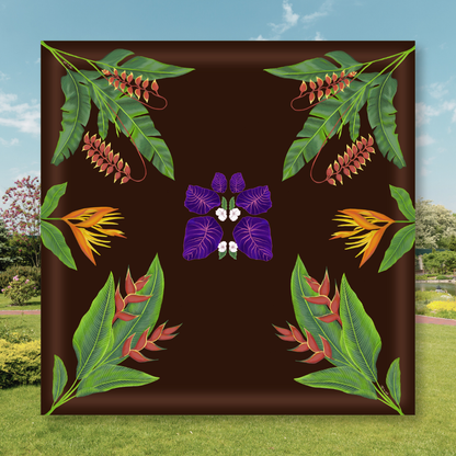 Heliconia Dream 70x70 cm Square Scarf