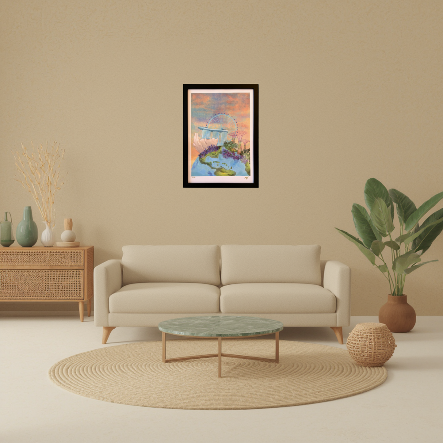 Earthy Marina Art Print