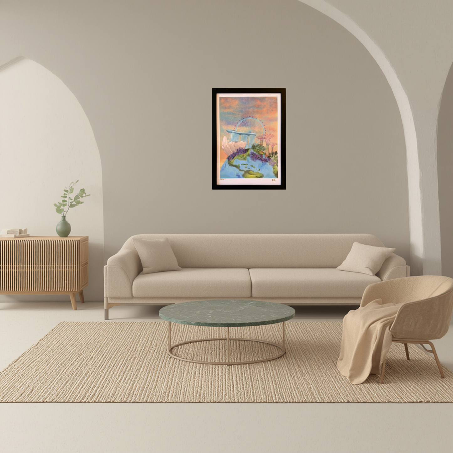 Earthy Marina Art Print
