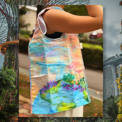 Earthy Marina Medium Foldable Shopping Bag