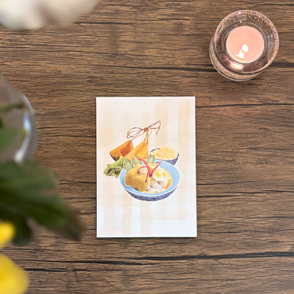 Ketupat Opor Ayam Greeting Card