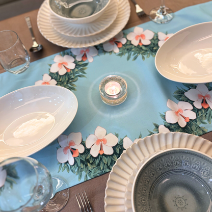 Orchid Elegance Table Runner