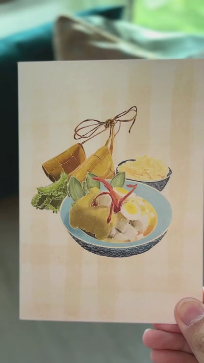 Ketupat Opor Ayam Greeting Card